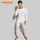 INSMANX男士緊身美體內衣男士保暖套裝塑身塑形打底秋衣秋褲長(cháng)袖長(cháng)褲套裝 白色 M