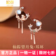 妃衍玉兔耳釘女生純銀耳環(huán)2025年新款潮感耳飾耳墜送女友生日禮物 仙蹤望月兔耳環(huán)[玫瑰金]