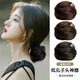 丹琴低丸子頭假發(fā)包發(fā)圈女自然蓬松真發(fā)懶人盤(pán)發(fā)神器發(fā)繩橡皮筋頭飾 假發(fā)發(fā)圈-深棕色