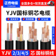 正泰yjv國標銅芯電纜線(xiàn)2/3/4/5芯4/6/10/16/25/35/50/120平方阻燃 正泰國標5芯16平方（1米）