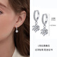 凡愛超閃莫桑石耳環(huán)女氣質(zhì)925銀鍍白金鉆石耳墜四爪六爪1克拉排鉆耳飾 莫桑石六爪1克拉