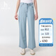 哈吉斯（HAZZYS）女裝25春PHIZ直筒闊腿牛仔褲ATDSP0CBX07 藍(lán)色BL 44(165/76A44)