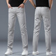 CALVIN KLEIN JEANS牛仔褲男春2025夏季修身直筒商務(wù)休閑褲男士百搭彈力顯高長(zhǎng)褲子男 中灰色 薄款 32 #身高165-175體重130-140