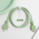 HAPPYMAKER適用蘋(píng)果16promax數據線(xiàn)充電器保護套15iphone14pro防折斷繞線(xiàn)20w蘋(píng)果15/16手機殼純色款 蘋(píng)果數據線(xiàn)套+繞繩【抹茶綠-線(xiàn)套一色】