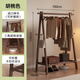 北極樹(shù)純實(shí)木衣架落地衣帽架臥室掛衣架可折疊置物架簡(jiǎn)約床邊晾衣服架子 【全櫸木-加粗加厚】100cm胡桃色