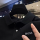 BOSS針刺翻領(lǐng)純棉男士刺繡長(zhǎng)短袖POLOT恤商務(wù) 黑色 短袖 XL 175/92A