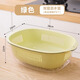 頌呵梵雙層鏤空水果盆洗水果瀝水籃家用水果籃創(chuàng  )意塑料洗菜籃廚房洗菜盆 雙層瀝水籃-青草綠【加厚超大號