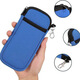 手機袋子防塵手機套適用蘋(píng)果16/17promax手機包保護布套便攜拉鏈內膽包 拉鏈款雙層藍色