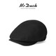 Mr DUCK云棲 日本非遺和紙鴨舌帽 舒適透氣前進(jìn)帽四季款 男女寬檐顯臉小 素黑色（日本進(jìn)口面料）-MS46108 L （適合58-59cm頭圍）