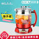 榮事金（Rongshijin）加厚養(yǎng)生壺 煮茶器 燒水壺 煮茶壺 多段保溫迷你玻璃花茶壺 智能恒溫電熱水壺1.8L升SD-868電水壺 紅色全套