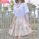 柏潮日系合集正統jk格裙中牌學(xué)生jk制服套裝溫柔一刀水手服百褶裙 浮玥格裙+領(lǐng)結 2XL