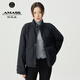 阿瑪施（AMASS）女裝新款簡(jiǎn)約時(shí)尚立領(lǐng)棉服上衣夾克外套女5400851 黑-里襯壓花 S (2碼)