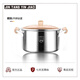 金湯銀餃316不銹鋼湯鍋特厚燉鍋家用煮粥廚房電磁爐燃?xì)鉅t通用 【316不銹鋼湯鍋】 22cm 4L
