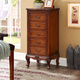 匠萊藝美式實(shí)木斗柜客廳歐式五斗柜復古儲物柜家用收納柜靠墻收納斗櫥 斗柜/A款44*35*90cm