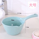 杜耕廚房加厚水瓢塑料水舀子家用長(cháng)柄水殼湯勺加深平底廚房舀水勺杜耕 大號藍-色