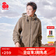 思凱樂SCALER戶外抓絨衛(wèi)衣女搖粒絨上衣保暖仿羊羔絨連帽外套抓絨衣 軍綠（男女同款） S