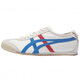 Onitsuka Tiger鬼?；⒛行呵锵募纠夏行っ姘捉鹨荒_蹬懶人鞋運動(dòng)休閑鞋 TH2J4L-0142白藍皮面 39.5