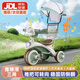 貝趣兒童三輪車(chē)1-3歲腳踏車(chē)寶寶遛娃神器嬰兒推車(chē)溜溜車(chē)三合一手推車(chē) 【安全護(hù)欄+靠背推桿+遮陽(yáng)棚】 綠 推騎兩用0-6歲溜娃小孩自行車(chē)