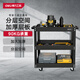 得力（deli）工具車(chē)手推車(chē)3層多功能維修車(chē)間移動(dòng)零件架子帶萬(wàn)向輪 DL433013