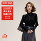 京東京造毛衣女時(shí)尚針織衫氣質(zhì)堆堆領(lǐng)衣服百搭冬外套女 黑色 S