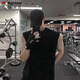 啄木鳥坎肩背心男2025新款美式健身衣服內(nèi)搭馬甲運(yùn)動(dòng)休閑純棉無袖打底衫 黑色 XL 【建議140-160斤】
