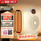 VCJ取暖器/電暖器/電暖氣/取暖電器/暖風機辦公室桌面電暖風烤火爐暖腳器電熱扇熱風機 奶白-2S速熱
