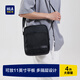 海瀾之家（HLA）斜挎包男單肩包日系休閑男包大容量學(xué)生休閑運動(dòng)小背包 碳黑色【4L大容量+減負肩帶】