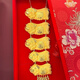 結婚豬牌項鏈磨砂款沙金項鏈中式婚慶新娘首飾仿真黃金女項鏈新款 豬牌項鏈【高檔婚姻禮盒包裝】 一只豬【33克】