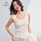 帕什羊絨吊帶女100%山羊絨純色修身百搭針織背心PS-131 本白 XL （130-150斤）