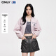 ONLY春夏NBA聯(lián)名款潮流三防短款棒球服外套女|124136021 C19 季淺粉色 S (160) 80A