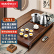 金灶（KAMJOVE）雞翅木實木茶具套裝燒水壺茶具茶盤套裝茶臺燒水壺一體式 K-185 搭配E9茶爐+茶具+茶渣桶