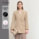 AMII女裝2026春季極簡(jiǎn)職業(yè)風(fēng)通勤中長(cháng)修身西裝休閑短褲兩件套 咖色（西裝） L 165/88A