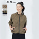 斯琴（siqin）2023夏季新品女印花連帽拉鏈落肩落肩五分袖襯衫 BCXS030150 花色 M