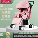 豪威 嬰兒推車(chē)可坐可躺超輕便折疊傘車(chē)冬夏兩用寶寶小推車(chē)嬰兒車(chē) 加寬豪華版煙灰粉+可坐可躺