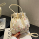 暢印中國風刺繡包女生古風布藝小挎包可手提繡花包小號手機水桶包布包 粉色