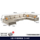 創(chuàng)妙現(xiàn)代可拆洗科技布藝沙發(fā)組合簡約小戶型客廳貓抓皮乳膠沙發(fā)佛山 U型六件套/腳踏版3.6米 麻布-海綿座包