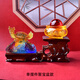 騰涵集雅軒宋韶光大師2025蛇年吉祥物生肖屬雞 金鰲紅鯉 琉璃擺件禮品 單個擺件+聚寶盆+高低底座