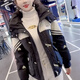 BJORN MOAN高品質(zhì)白鴨絨羽絨服愛心短外套2025冬新款連帽小個子大碼寬松保暖 黑色 M (80-110斤)