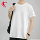 喬丹短袖t恤男夏季新款棉質(zhì)透氣速干T休閑服舒適時(shí)尚健身衣運動(dòng)短袖男 329R喬丹白 M /170