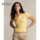 Polo Ralph Lauren 拉夫勞倫 女裝 經(jīng)典款修身版絞花編結(jié)Polo衫RL25309 700-秋日黃 M