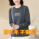 圓領(lǐng)衛衣女時(shí)尚2025春秋季新款女裝刺繡長(cháng)袖純棉中年寬松休閑上衣 灰色 XL 建議105-115斤