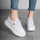 克卜勒小仙女輕便厚底增高小白鞋學(xué)生百搭原宿休閑鞋美少女舒適松糕鞋 白色皮面（620） 37