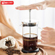 天喜（TIANXI） 法壓壺咖啡壺濾壓壺家用手沖過(guò)濾器沖茶器具套裝耐熱玻璃過(guò)濾杯 玻璃法壓壺單壺-超濾款 330ml
