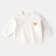 嘟嘟家嬰兒T恤春季休閑上衣寶寶卡通衣服女童寬松春裝男童洋氣長(cháng)袖潮vip 白色 100