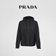 PRADA/普拉達【禮物】男士徽標飾Re-Nylon夾克外套 黑色 48