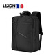 樂(lè )上（LEXON）法國樂(lè )上LEXON 雙肩包雙肩電腦背包男15.6英寸雙層電腦包商務(wù)背包 金屬把手（黑色）