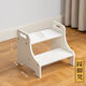阿特克比踩腳凳實(shí)木樓梯臺階網(wǎng)紅腳凳腳踩登高廚房?jì)刹教莸誓_踏凳坐凳 加厚登高凳(白色)