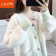 紅蜻蜓2025厚款針織衫女外套線(xiàn)衣設計感女裝春秋季新款毛衣開(kāi)衫 花綠色 均碼 【建議80-130斤】