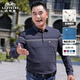老爺車(chē)（LAOYECHE）爸爸裝長(cháng)袖t恤男秋季中年男士翻領(lǐng)上衣打底衫中老年人男裝衣服