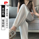 皮爾卡丹冰絲運(yùn)動(dòng)褲女夏季薄款2025新款小個(gè)子休閑束腳衛(wèi)褲燈籠防蚊女褲子 白色【款】 常規(guī) XL